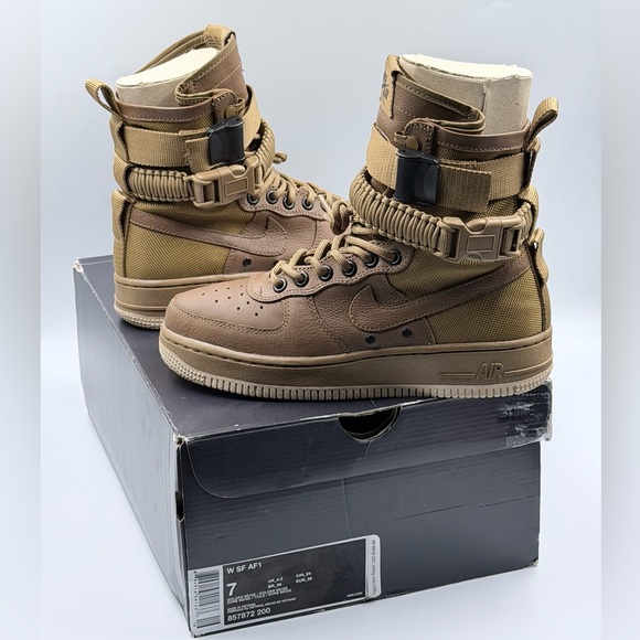 Wmns Nike SF Air Force 1 High 'Golden Beige' + Duffle Bag - Limited Edition - Picture 3 of 16